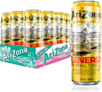 AriZona Rx Energy, Herbal Tonic with Green Tea and Citrus, 132mg Caffeine per Container - Big Can, 22 Fl Oz (Pack of 12)