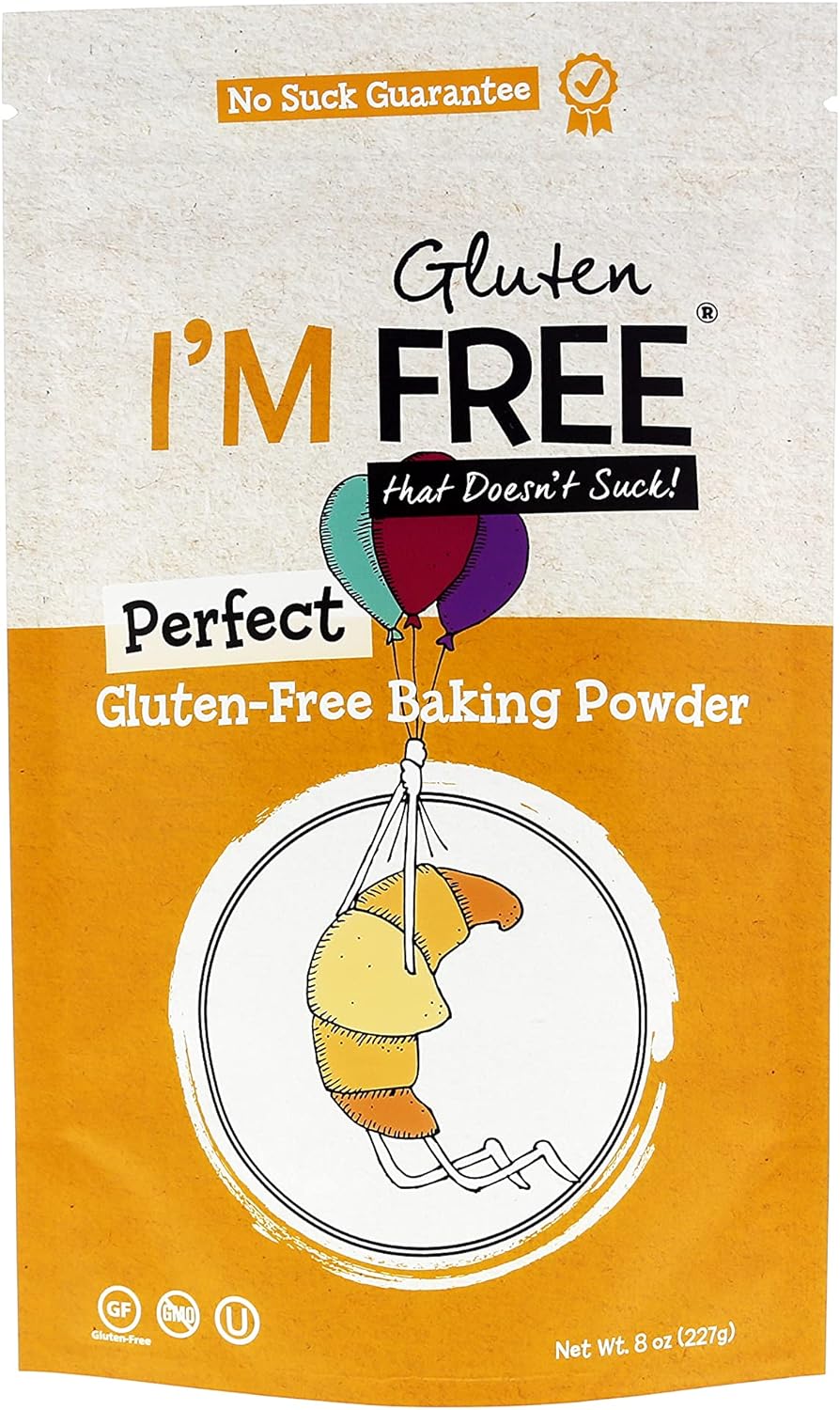 I'm Free Perfect Gluten-Free Baking Powder Vegan ⊘ Non-GMO Gluten-Free OU Kosher Certified - 8 oz.