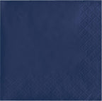 Creative Converting Paper Napkins, 3-Ply Beverage Size, Navy Color, 50-Count Package