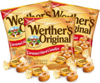 Sweetzo - Werther's Original Caramel Hard Candy, Individually Wrapped Shareable Bite Sized Candies, Office Jar Fillers, 2.36 Ounces (Pack of 3)