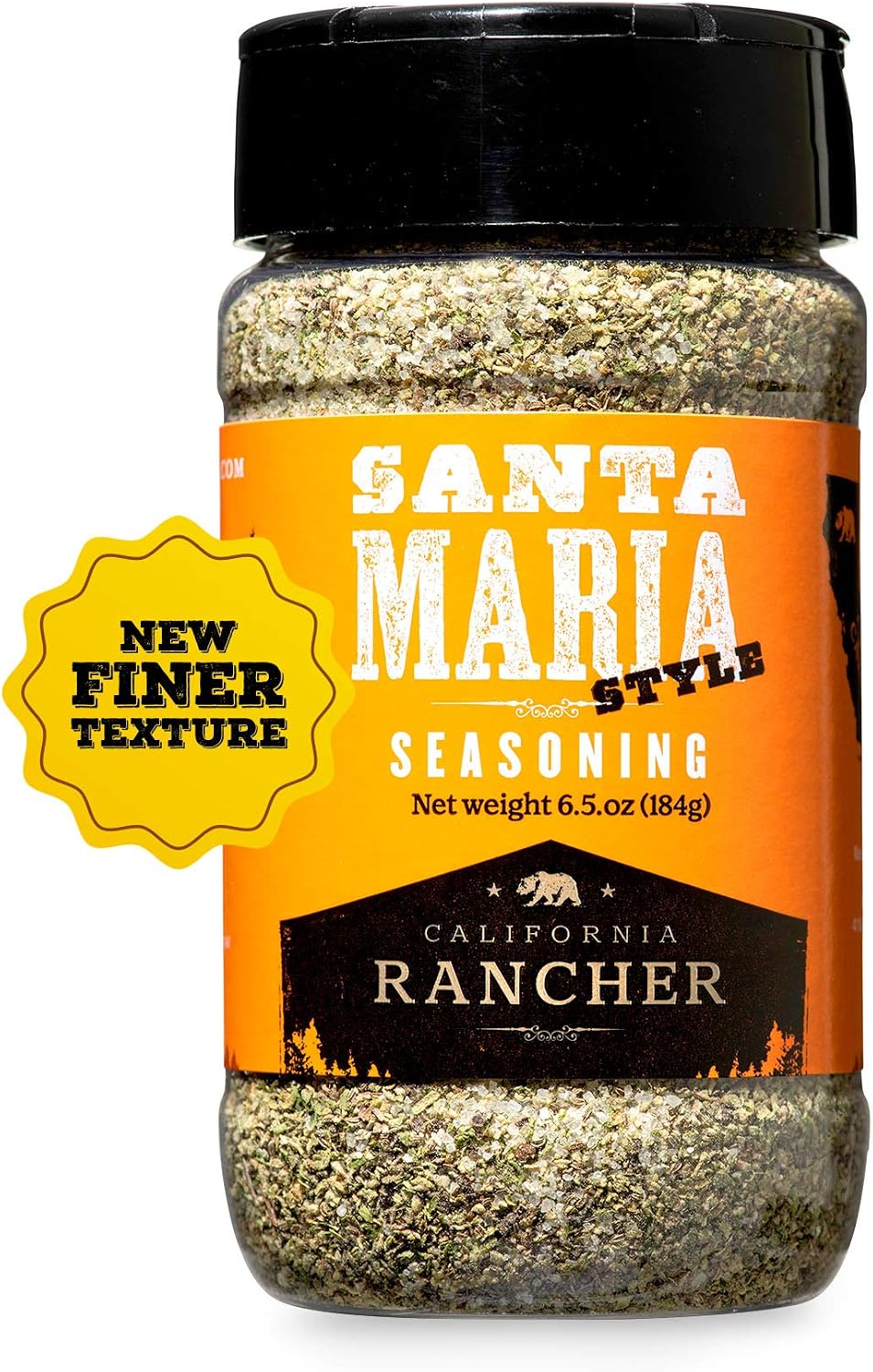 California Rancher | Santa Maria BBQ Seasoning | 6.5 Ounce, Salt Pepper Garlic Herb Blend | Coarse Texture, All-Purpose Rub, No MSG | Santa Maria Flavor for Steak, Chicken, Pork, Veggies