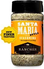 California Rancher | Santa Maria BBQ Seasoning | 6.5 Ounce, Salt Pepper Garlic Herb Blend | Coarse Texture, All-Purpose Rub, No MSG | Santa Maria Flavor for Steak, Chicken, Pork, Veggies
