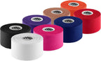 Cannon Sports Premium Athletic Tape - 1.5” x 45 Feet Per Roll - Easy Tear, No Sticky Residue, Very Strong, Hypoallergenic, Latex Free - Pack of 8 (White-Black-Pink-Purple-Blue-Natural-Red-Orange)