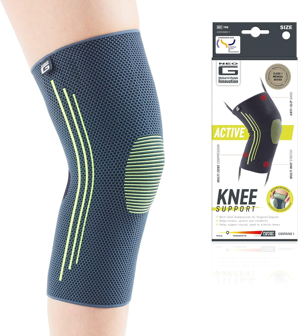 Neo-G Knee Compression Sleeve for Sports - Breathable, Lightweight, Elastic Knee Sleeve for running, Compression Knee Sleeve for knee pain, Meniscus Tear, Sprains, Strains, Injury Recovery - M