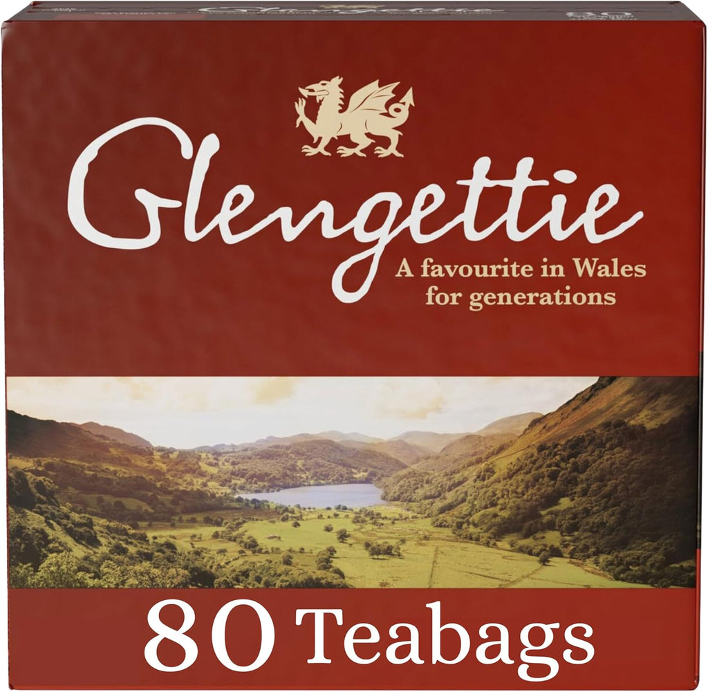 Glengettie Foil Tea Bags (80 Count Box, 250g)
