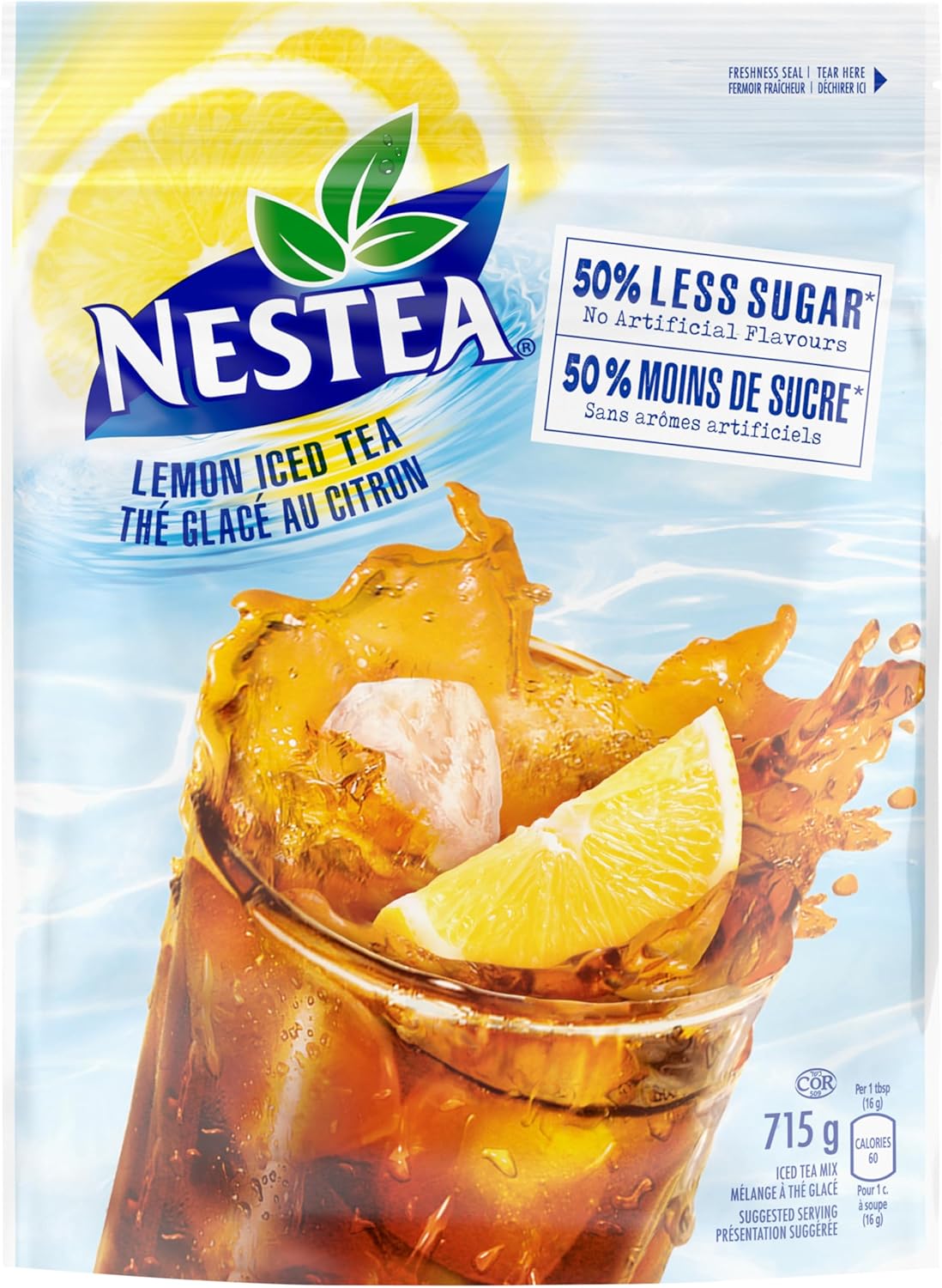 NESTEA Lemon Iced Tea Mix, 715g/25.2 oz., Pouch (Imported from Canada)