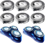 HQ8 Replacement Heads for Philips Norelco Shavers, OEM HQ8 Heads Upgraded, 6-Pack