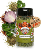 Kiss the Chef Chimichurri Blend 2.25 oz – Authentic Argentinian Chimichurri Sauce Mix & Dry Seasoning – Herb & Garlic Spice Blend – Gluten Free, No Seed Oil, No MSG – For Steak, Chicken, Vegetables