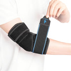 Adjustable Elbow Brace Tennis Elbow Brace for Men & Women, Elbow Compression Sleeve for Tendonitis, Golfers Elbow, Bursitis - Breathable SBR Elbow Support Wrap, L/XL