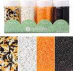 Sweets Indeed Sprinkles, 4 Pack, Edible Sprinkle Mix, Perfect for Cake Decorations, Baking, Ice Cream, Cookies, Cupcake Topper (Natural Halloween)