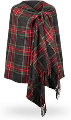 Achillea Oversized Scottish Tartan Plaid Shawl Wrap – Soft Cashmere Feel Winter Scarf, 80" x 30"