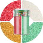 Christmas Edible Sanding Sugar Sprinkles, 6oz Coarse Sparkling Sugar with Red, Green, Gold, White, Perfect for Cake Sprinkles and Toppings, Edible Sprinkles for Cake Decorating, Cupcakes & Cookies