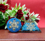 Metatron Grid Turquoise Orgone Pyramid & Metatron’s Cube Merkaba with 7 Chakra Crystals Orgone Pendant Positive Energy Generator Reiki Chakra Healing Aura Cleansing Yoga Meditation