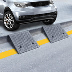 Driveway Curb Ramps - Portable Heavy Duty Rubber Shed & Threshold Ramps for Sidewalk Lawn Mower Cars Wheelchairs Pet Mobility (19.7 x 19.7 x 6 Inch - 2 PCS)