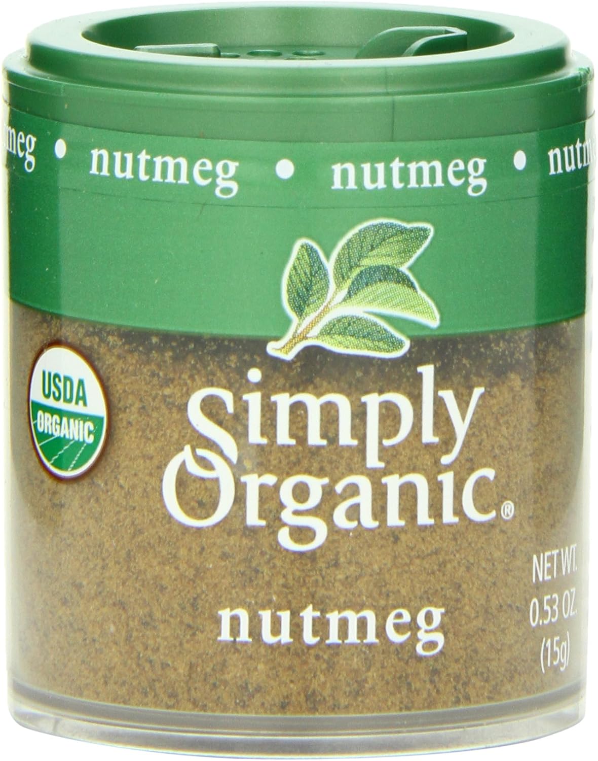 Simply Organic Nutmeg Ground Organic, Mini Spice, 0.53 Ounce (Pack of 6)