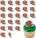 DecoPac NFL Green Bay Packers Helmet Rings, 24 Football Cupcake Decorations, Officially Licensed, Football Rings, Food Safe Cake Toppers – 24 Pack