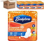 Bodyform Maxi - Value Sanitary Napkins, Cushion Soft Always Comfortable and Ultra-Absorbent (Long, 240 Count (24 Packs of 10 Counts))