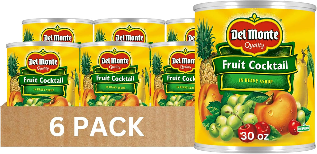 Del Monte Fruit Cocktail in Heavy Syrup, 30 oz. Cans (Pack of 6)