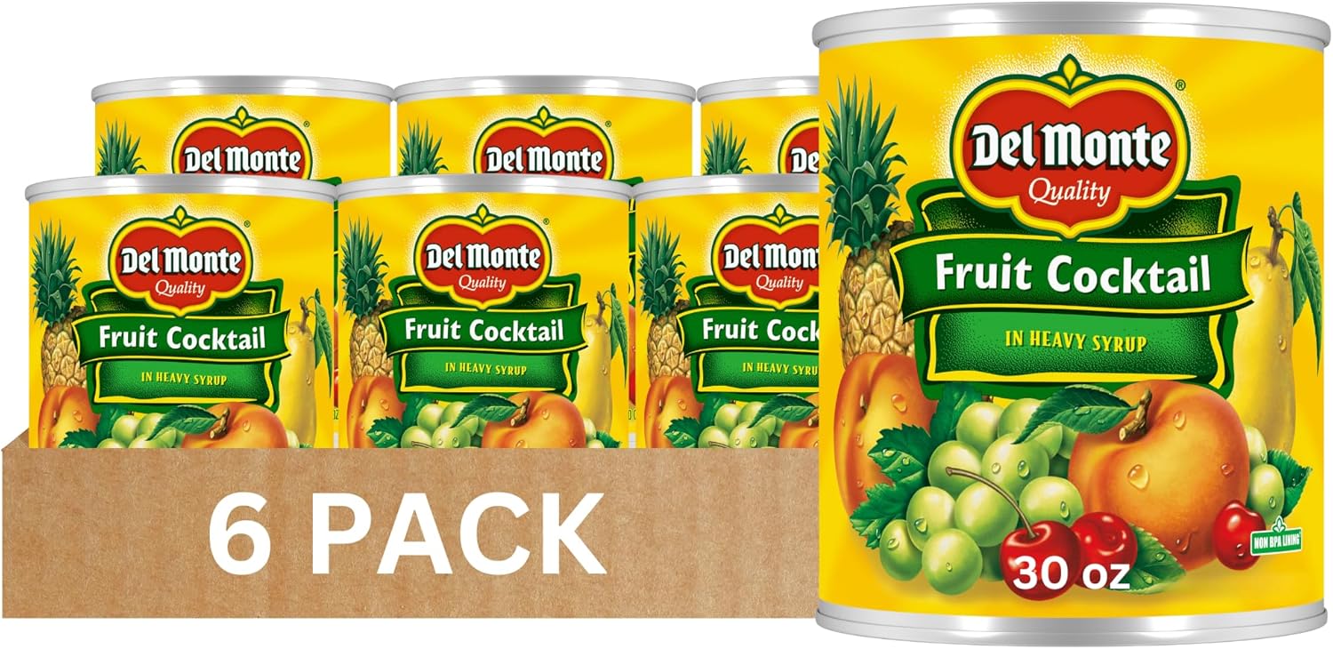 Del Monte Fruit Cocktail in Heavy Syrup, 30 oz. Cans (Pack of 6)