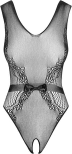 Obsessive B115 Black Fishnet Open Bodysuit One Size S/M/L