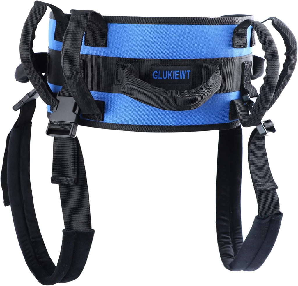 Gait Belt with Handles and Leg Strap for Seniors Transfer Lift Belts for Elderly Widen Mobility Gate Belt Medical Aid Walking Support Belts with Quick Release Buckle Fit 34" -57" Waist