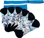 Lilind® 6 Pack Black Cloth Pads, Regular 9 inch 100% Cotton Reusable Menstrual Sanitary Napkins, Free Wet Bag, Complete Set, Zero Waste