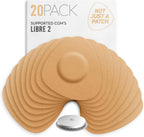 Not Just A Patch Freestyle Libre 2 Sensor Covers (20 Pack) CGM Sensor Patches for Freestyle Libre 2 - Water Resistant & Durable for 10-14 Days - Beige