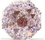 Jet New Amethyst Orgone Vastu Plate Energy Generator Crystal Gemstones Unique Rare Science Free Booklet Crystal Therapy Image is JUST A Reference.