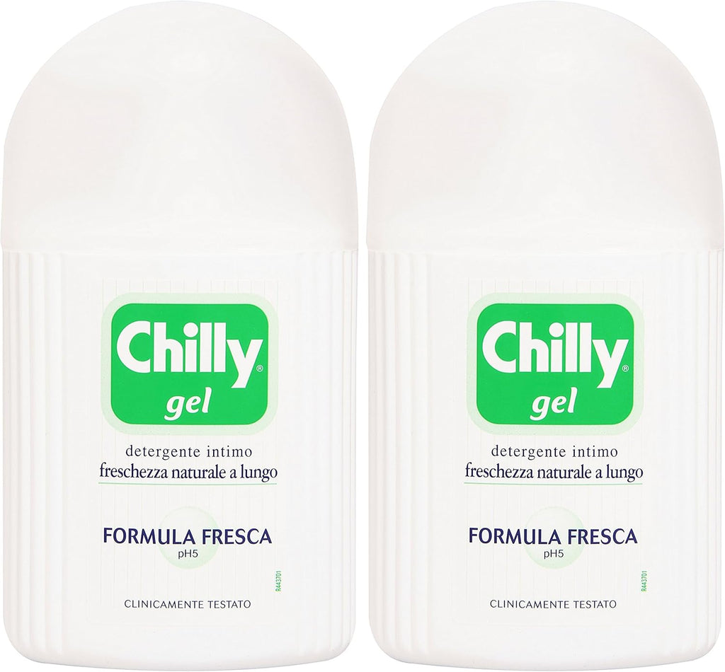Chilly:"Formula Fresca" ("Fresh Formula") Gel Intimate Cleanser 6.76 Fluid Ounce (200ml) Package (Pack of 2) [ Italian Import ]