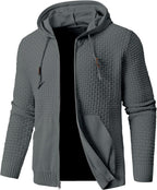Zaitun Men's Full Zip Up Hooded Cardigan Sweater with Pockets