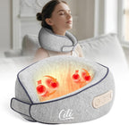CILI Cordless Neck Massager Pillow with Heat, Shiatsu Neck Massager for Pain Relief Deep Tissue,Heated Massage Pillow for Travel,3 Adjustable Intensity