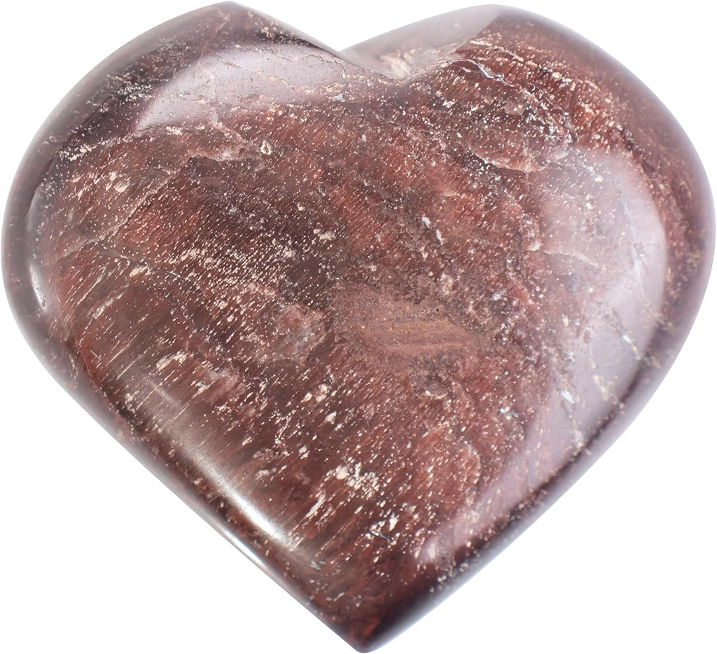 Crocon 50mm Red Tiger Eye Heart stone Big Heart Shape Puff Stones Set 450+ Carats Pocket Crystal Healing Tumble Collection Palm Worry Stone Good Luck Charm Meditation Gift Craft Home Decor