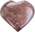 Crocon 50mm Red Tiger Eye Heart stone Big Heart Shape Puff Stones Set 450+ Carats Pocket Crystal Healing Tumble Collection Palm Worry Stone Good Luck Charm Meditation Gift Craft Home Decor