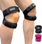 Dual Patella Knee Strap - Double Strap Support for Knee Pain - 2 Pack Black M