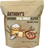 Anthony's Vital Wheat Gluten, 4 lb, Vegan, Non GMO, Keto Friendly, Low Carb