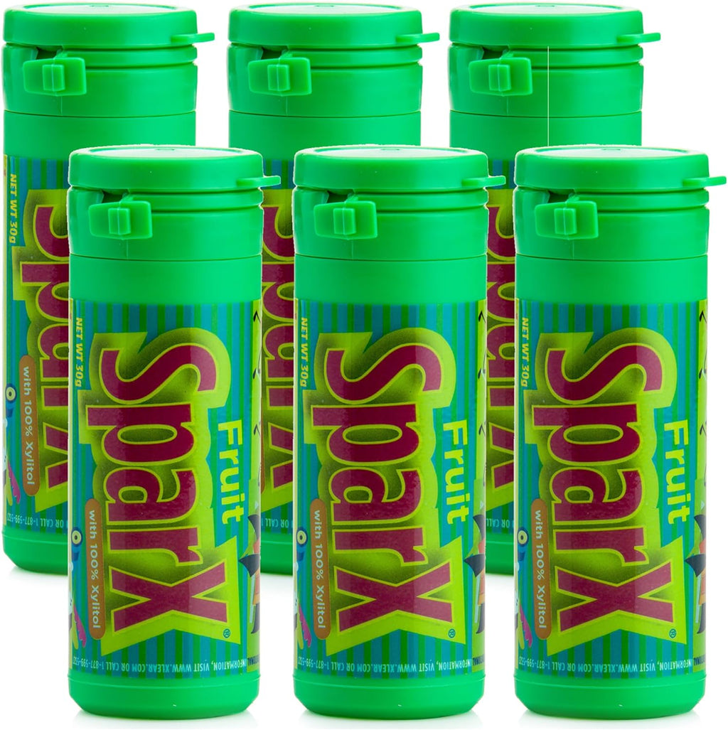 Xlear SparX Sugar-Free Xylitol Hard Candy - On The Go Oral Care for Dry Mouth, Increase Saliva Production, Non-GMO, Gluten-Free - Fruit 1.06 Ounce (Pack of 6)