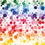 IHR Ideal Home Range Party Napkins Disposable 3-Ply Paper Lunch Napkin Pack, 6.5" x 6.5", Rainbow Dots, 20-Count