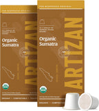 Artizan Coffee USDA Organic Espresso Coffee Capsules For Nespresso Original | Sumatra Single Origin | 20 Compatible Compostable Pods