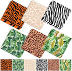 120Pcs Jungle Safari Wild Animal Party Supplies Disposable Jungle Zoo Animal Print Tropical Paper Napkins for Birthday Party, Baby Shower and Safari Theme Decorations, 6 Style
