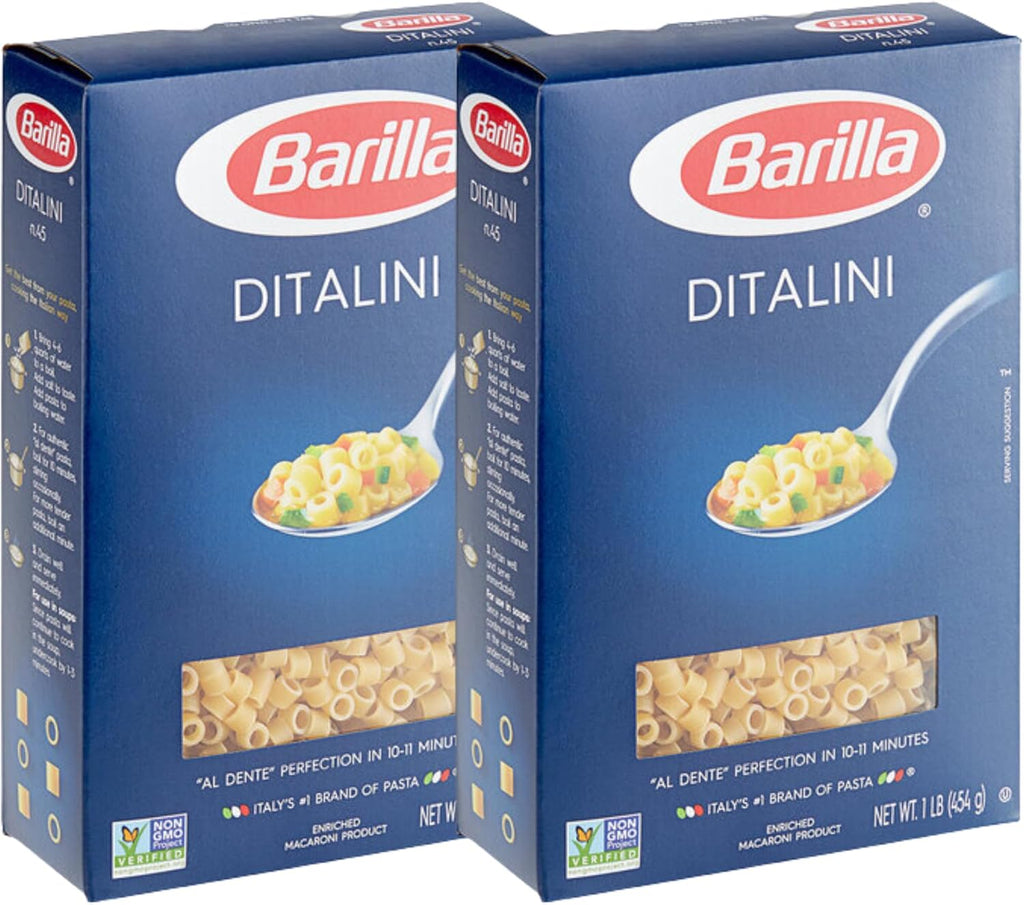 KIDU - Barilla Ditalini Pasta 16 Ounces Pack Of 2 (32 Ounces Total)