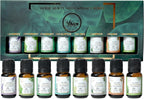 My ACE Pure Aromatherapy Pure Essential Oil Kit for Diffuser for Home, Candle Making Peppermint, Lavender, Eucalyptus, Tea Tree, Rosemary, Camphor, Lemongrass, Orange | 0.33 oz Each Set of 8