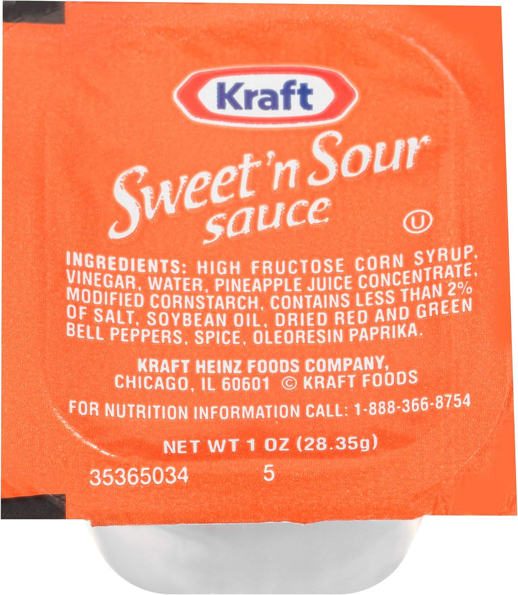 Kraft Sweet & Sour Sauce Single Serve Packet (1 oz Packets, Pack of 100)