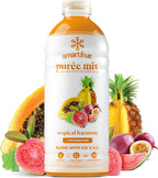 Smartfruit Tropical Harmony + Aloe – 100% Real Fruit Purée with Pineapple, Passion Fruit, Papaya & Guava – Great for Smoothies, Juice, Yogurt, Cocktails, Teas & More – High in Vitamin A & C – 48oz
