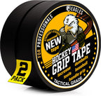 Hockey Tape Black 1inch Grip Tape 2 Roll Athletic Sports Tape Water-Resistan Multipurpose Cloth Tape for Lacrosse Baseball & Softball Bats, Pullup Bars, Sports Gift Wrist Ankle Foot Gymnastics Bar