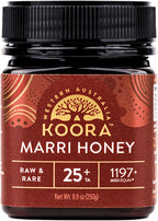KOORA Marri Honey TA 25+ (MGO 1197+ Manuka Honey Rating Equiv.) Low GI, Raw Medicinal Honey for Daily Health & Immune Support, from the Ancient Wild Forests of Western Australia, 8.8 oz