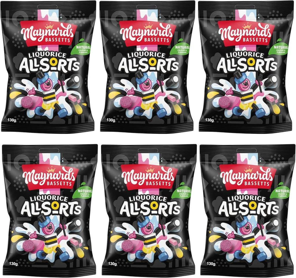 Bassett’s Allsorts Liquorice Sweets 130g (6 Pack)