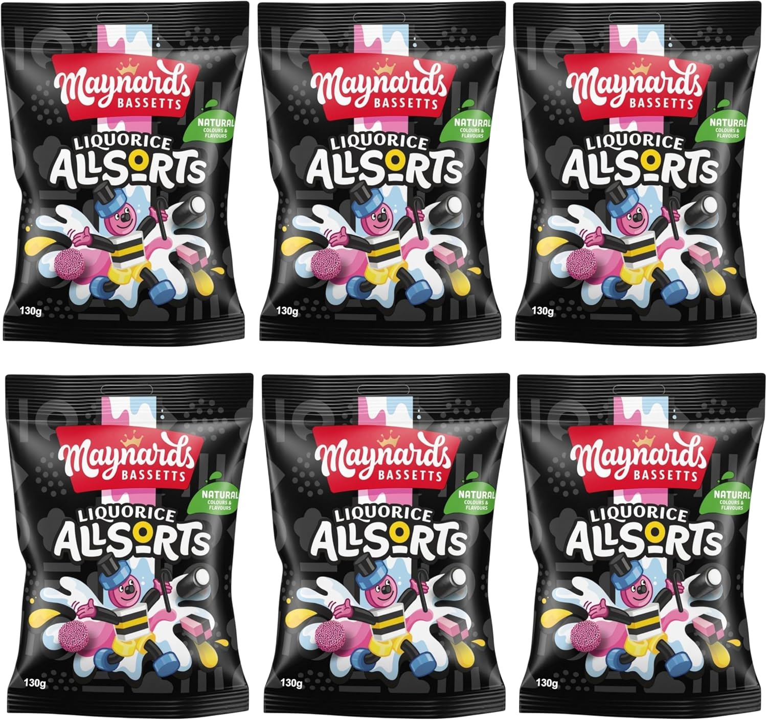 Bassett’s Allsorts Liquorice Sweets 130g (6 Pack)