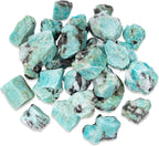 1/2 lb Amazonite Rough Stones - Natural Raw Crystals for Tumbling Cabbing Polishing Wire Wrapping Lapidary & Jewelry Making - Fountain Decoration Rocks - Reiki Yoga & Wicca Healing - Bulk Rocks