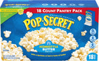 Pop Secret Popcorn, Homestyle Butter Microwave Popcorn, 3 Ounce (Pack of 18)