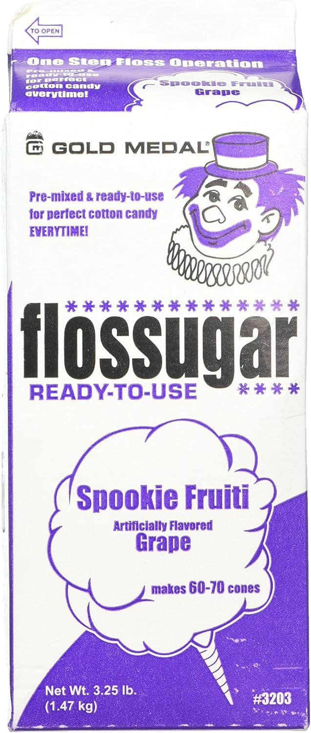 GOLD MEDAL PRODUCTS Grape Flossugar, 3-1/4 lb
